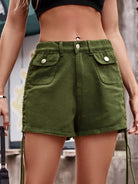 American style new casual denim drawstring overalls shorts trendy - Stormyjay