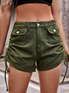 American style new casual denim drawstring overalls shorts trendy - Stormyjay