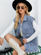 New denim vest vest summer fashion trend denim sleeveless vest - Stormyjay