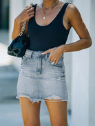 Women's New Casual Ripped Denim Skirt - Stormyjay