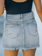 Women's New Casual Ripped Denim Skirt - Stormyjay