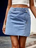 New Fashion Irregular Waist Design Denim Skirt Skirt - Stormyjay