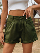 New summer all-match elastic waist design denim shorts casual pants - Stormyjay