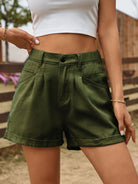 New summer all-match elastic waist design denim shorts casual pants - Stormyjay