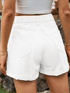 New summer all-match elastic waist design denim shorts casual pants - Stormyjay