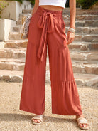 New summer loose casual wide-leg solid color trousers - Stormyjay