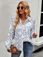 New Four Seasons Casual Print Long Sleeve Shirt - Stormyjay