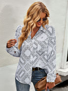 New Four Seasons Casual Print Long Sleeve Shirt - Stormyjay