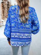 Women's Printed Vacation Casual Long Sleeve Top - Stormyjay
