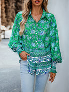 Women's Printed Vacation Casual Long Sleeve Top - Stormyjay