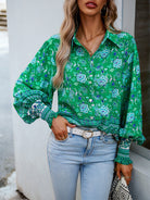 Women's Printed Vacation Casual Long Sleeve Top - Stormyjay