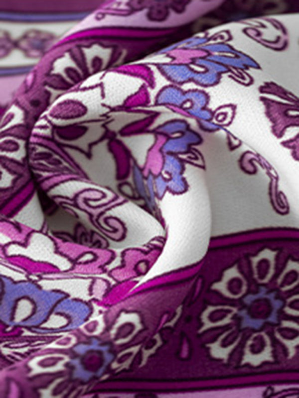 Women's Printed Vacation Casual Long Sleeve Top - Stormyjay