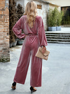 women's velvet fashion suit women's casual two-piece set - Stormyjay