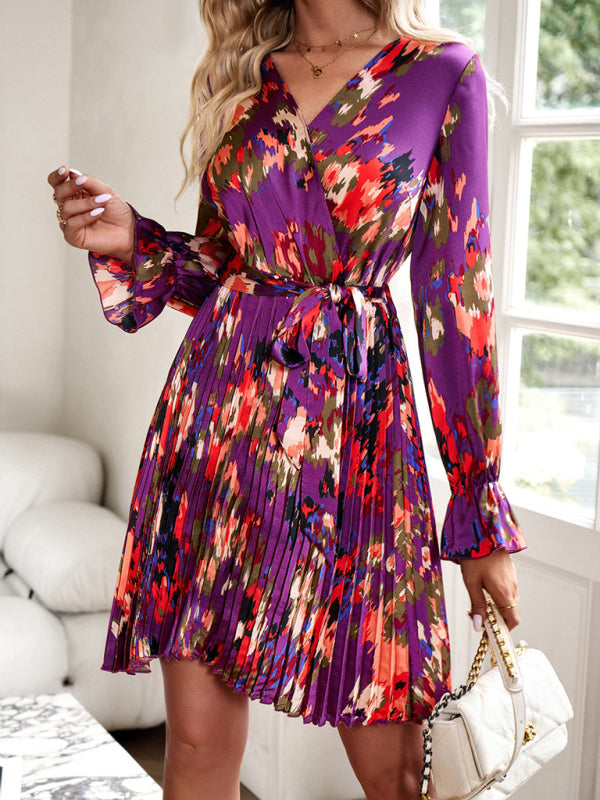 printed dress temperament elegant dress - Stormyjay