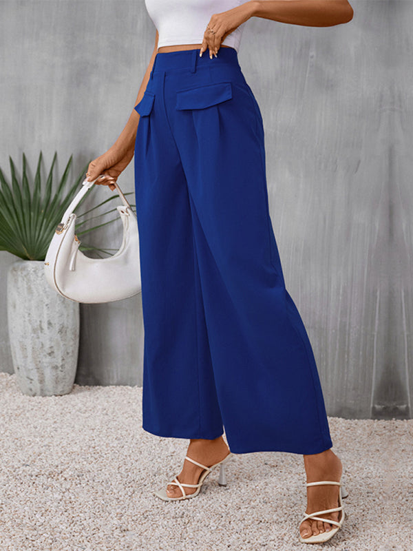 New slim fit blue wide-leg trousers - Stormyjay