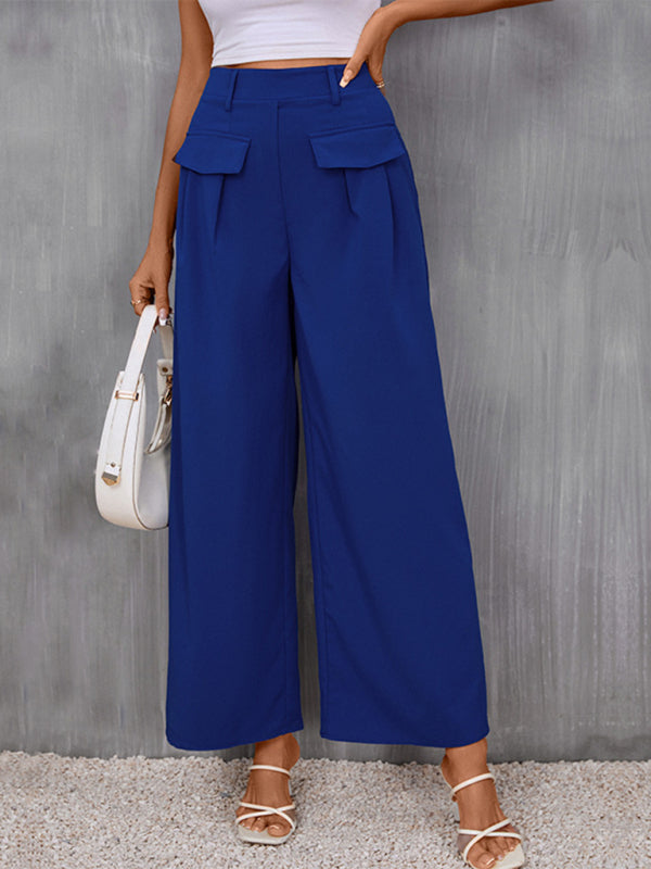 New slim fit blue wide-leg trousers - Stormyjay