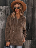 Fur coat warm loose solid color sweater leisure style - Stormyjay