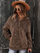 Fur coat warm loose solid color sweater leisure style - Stormyjay