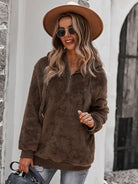 Fur coat warm loose solid color sweater leisure style - Stormyjay