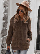Fur coat warm loose solid color sweater leisure style - Stormyjay