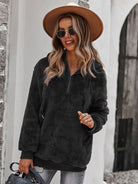 Fur coat warm loose solid color sweater leisure style - Stormyjay