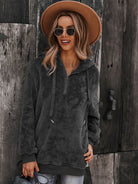 Fur coat warm loose solid color sweater leisure style - Stormyjay