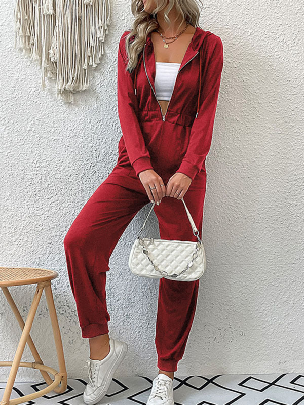 New women's solid color workwear casual jumpsuit - Stormyjay