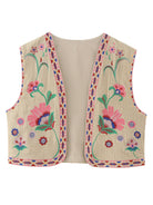 New Ladies Fashion Embroidered Cardigan Vest Vest - Stormyjay