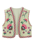 New Ladies Fashion Embroidered Cardigan Vest Vest - Stormyjay