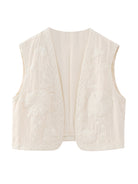 New Ladies Fashion Embroidered Cardigan Vest Vest - Stormyjay