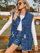 New denim vest vest summer fashion trend denim sleeveless vest - Stormyjay