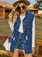 New denim vest vest summer fashion trend denim sleeveless vest - Stormyjay