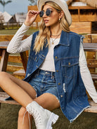 New denim vest vest summer fashion trend denim sleeveless vest - Stormyjay