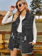 New denim vest vest summer fashion trend denim sleeveless vest - Stormyjay