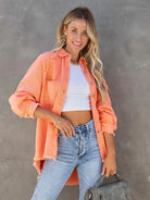 Casual Fringed Ripped Loose Denim Jacket - Stormyjay