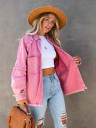 Casual Fringed Ripped Loose Denim Jacket - Stormyjay