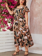 New plus size women's temperament commuting loose printed dress - Stormyjay