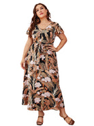 New plus size women's temperament commuting loose printed dress - Stormyjay