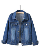 Women's New Colorful Large Size Denim Jacket - Stormyjay