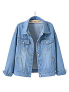 Women's New Colorful Large Size Denim Jacket - Stormyjay