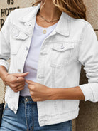 Women's slim lapel regular denim jacket - Stormyjay