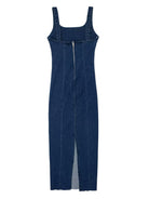 Women's elegant suspender denim long dress - Stormyjay