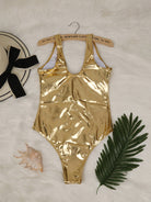 New Reflective Gold and Silver One-Piece and Two-Piece Swimsuits - Stormyjay