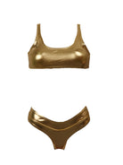 New Reflective Gold and Silver One-Piece and Two-Piece Swimsuits - Stormyjay