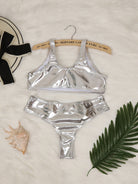 New Reflective Gold and Silver One-Piece and Two-Piece Swimsuits - Stormyjay