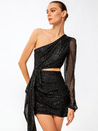 Women's Elegant and sexy Shiny party cocktail dress - Stormyjay