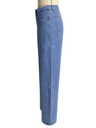 Women's high waist wide leg pants street style washed jeans - Stormyjay