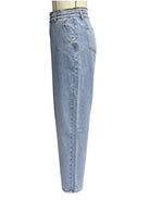 women's casual high waist washed straight jeans - Stormyjay