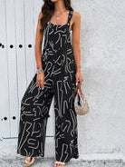 Feminine Elegant Abstract Print Jumpsuit Overalls - Stormyjay