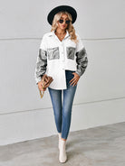 New loose leopard print patchwork denim shirt long sleeve top cardigan - Stormyjay